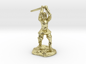 Human Paladin Zealot of Pelor With Longsword in 18K Gold Plated