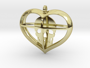 Skull Heart (1) in 18K Gold Plated