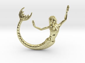 Mermaid Pendant in 18K Gold Plated