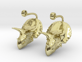 Triceratops Head earrings in 18K Gold Plated