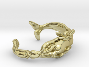 Whale Vs Squid Bracelet in 18K Gold Plated