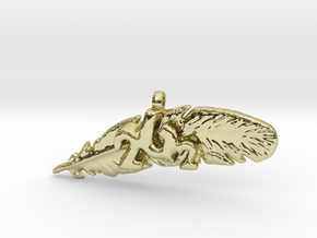 26.2 MARATHON FEATHER NECKLACE in 18K Gold Plated