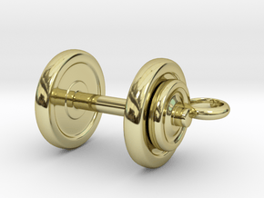 Tiny Dumbbell Pendant in 18K Gold Plated
