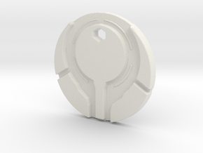 Halo 4 Style Reclaimer Logo Necklace Bungie in White Natural Versatile Plastic