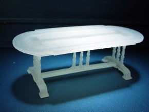 1:48 Old English Oval Table in Tan Fine Detail Plastic
