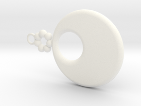 Hole Earring in White Processed Versatile Plastic