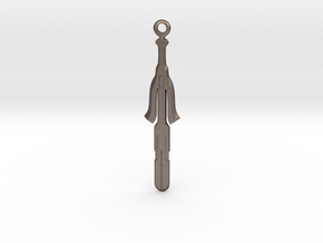 Key Of Lorelei Pendant in Polished Bronzed Silver Steel