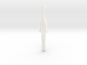 Key Of Lorelei Pendant in White Processed Versatile Plastic