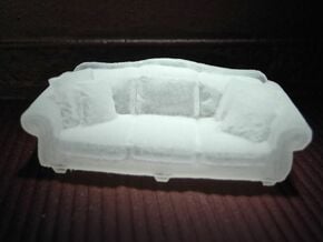 1:48 Overstuffed Sofa in Tan Fine Detail Plastic