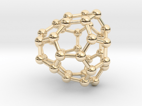 0036 Fullerene c36-08 cs in 14k Gold Plated Brass