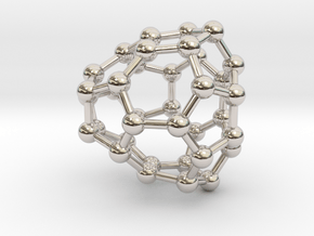 0036 Fullerene c36-08 cs in Rhodium Plated Brass