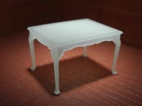 1:48 Queen Anne Dining Table in Tan Fine Detail Plastic