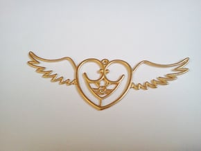 Lovebird in Polished Gold Steel