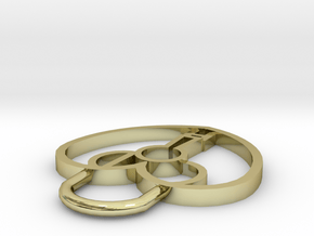 CHD Heart Lock Pendant in 18k Gold Plated Brass