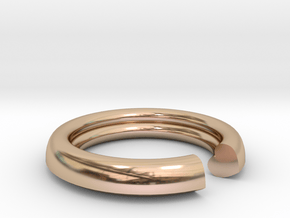 Secret Heart Ring 20x20 inner diameter in 14k Rose Gold Plated Brass