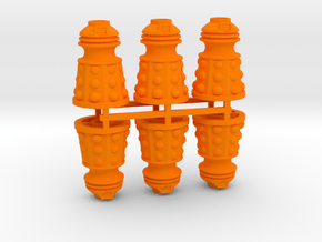 Dalek Post Version B (six pack) in Orange Processed Versatile Plastic