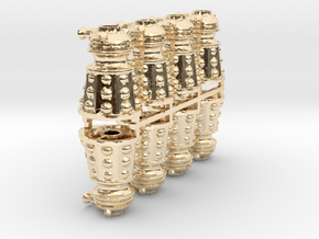 Dalek Post Version A 8x in 14k Gold Plated Brass