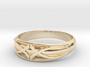 Size 10 L Ring  in 14k Gold Plated Brass