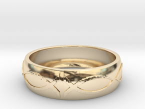 Size 7 Ring  in 14k Gold Plated Brass