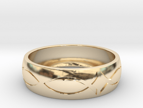 Size 6 Ring engraved in 14k Gold Plated Brass