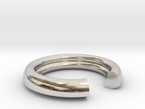 Secret Heart Ring 20 mm x 20 mm in Rhodium Plated Brass