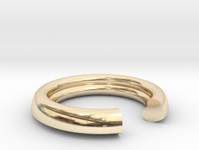 Secret Heart Ring 20 mm x 20 mm in 14k Gold Plated Brass