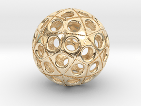 60-hole ball in 14k Gold Plated Brass