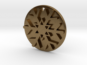 Snowflake Pendant / Keychain in Natural Bronze