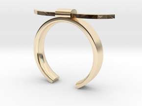 Bull Horn Ring - Sz.8 in 14K Yellow Gold
