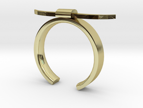 Bull Horn Ring - Sz.8 in 18k Gold Plated Brass