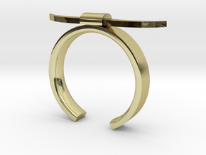 Bull Horn Ring - Sz.5 in 18k Gold Plated Brass