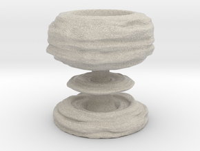 Mushroom cloud egg cup in Natural Sandstone