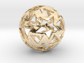 12-star ball in 14k Gold Plated Brass
