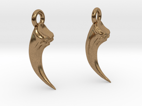 Talon Earings (pair) in Natural Brass