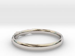 Shadow Ring US Size 8.5 in Rhodium Plated Brass