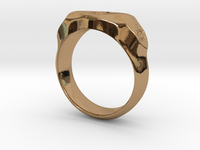UK m size "Pause" ring, first edition. in Polished Brass