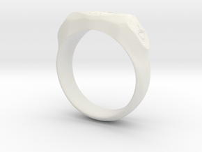 UK m size "Pause" ring, first edition. in White Natural Versatile Plastic