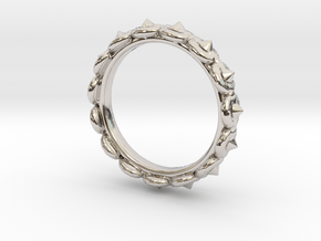 Circular Ring ø 15,3 0.602 Inch 48 C in Rhodium Plated Brass