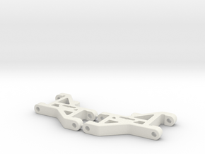RC10DS Front Arms in White Natural Versatile Plastic