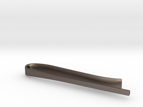 Tie Bar (tapered) in Polished Bronzed Silver Steel