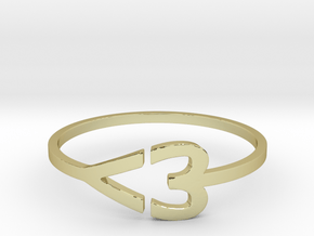 I heart Ring in 18k Gold Plated Brass: 7.5 / 55.5