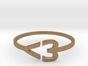 I heart Ring in Natural Brass: 7.5 / 55.5