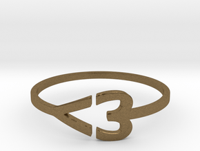 I heart Ring in Natural Bronze: 7.5 / 55.5