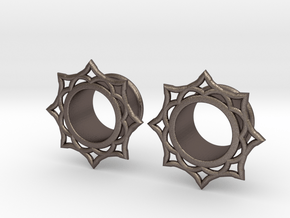 Lotus Eyelets in Polished Bronzed Silver Steel
