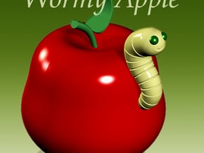 Wormy Apple in Full Color Sandstone