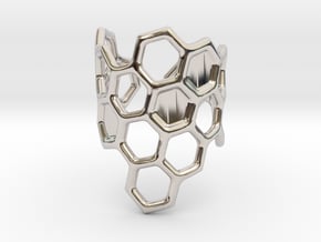 Honeycomb Ring in Platinum