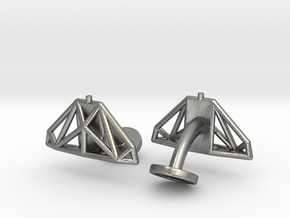 Cobra mkIII Wireframe Cufflinks in Natural Silver