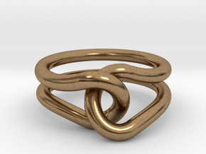 Rubber Band Ring in Natural Brass