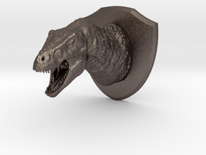 Tyrannosaur Head (MEST 2015) in Polished Bronzed Silver Steel