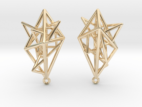 Urban Complexity Earrings in 14k Gold Plated Brass